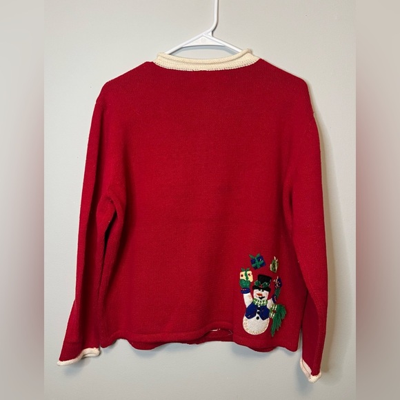 Vintage Tiara International 2004 Christmas Collection Snowman Sweater Size M - Picture 2 of 3